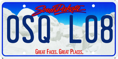 SD license plate 0SQL08