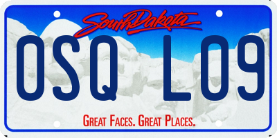 SD license plate 0SQL09