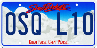 SD license plate 0SQL10