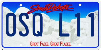SD license plate 0SQL11