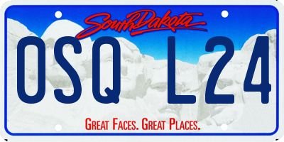 SD license plate 0SQL24