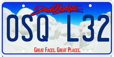 SD license plate 0SQL32