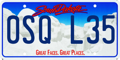 SD license plate 0SQL35