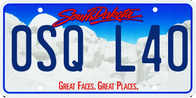 SD license plate 0SQL40