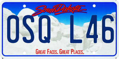 SD license plate 0SQL46