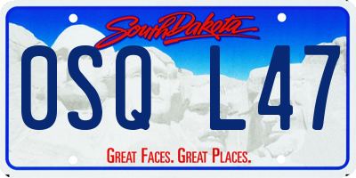 SD license plate 0SQL47