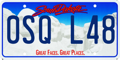 SD license plate 0SQL48