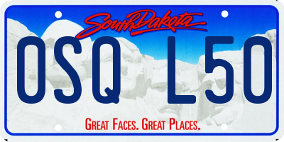 SD license plate 0SQL50
