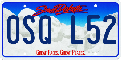 SD license plate 0SQL52