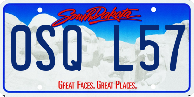SD license plate 0SQL57