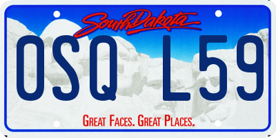 SD license plate 0SQL59