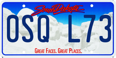 SD license plate 0SQL73