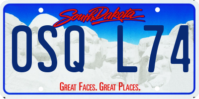 SD license plate 0SQL74