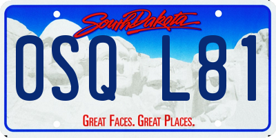 SD license plate 0SQL81