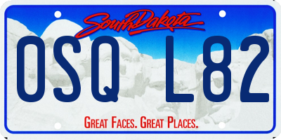 SD license plate 0SQL82