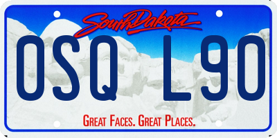 SD license plate 0SQL90