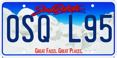 SD license plate 0SQL95