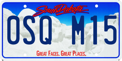 SD license plate 0SQM15