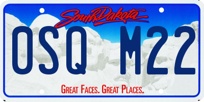 SD license plate 0SQM22
