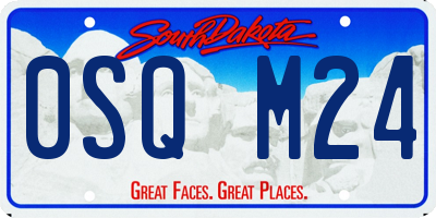 SD license plate 0SQM24