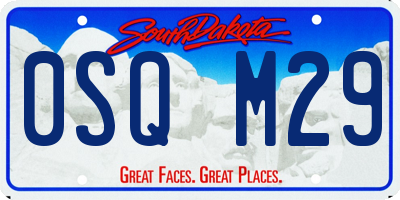SD license plate 0SQM29