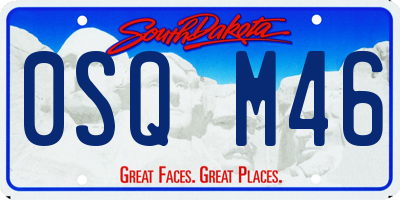 SD license plate 0SQM46