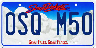 SD license plate 0SQM50