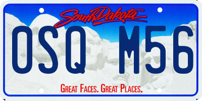 SD license plate 0SQM56