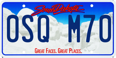 SD license plate 0SQM70