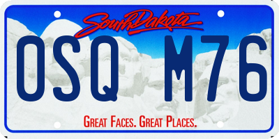 SD license plate 0SQM76