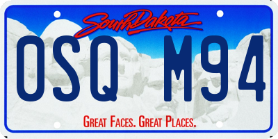 SD license plate 0SQM94
