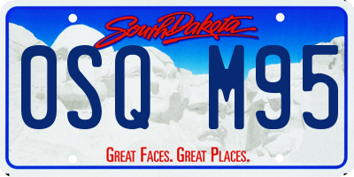 SD license plate 0SQM95