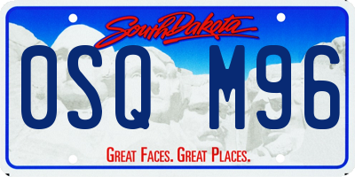 SD license plate 0SQM96