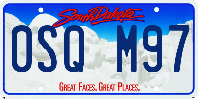 SD license plate 0SQM97