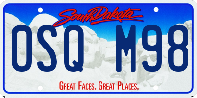 SD license plate 0SQM98