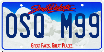 SD license plate 0SQM99