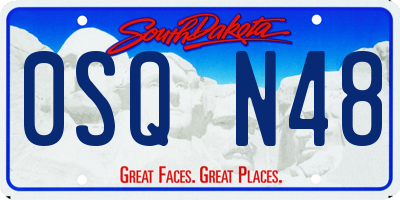 SD license plate 0SQN48
