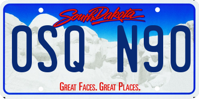 SD license plate 0SQN90