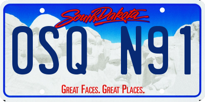 SD license plate 0SQN91