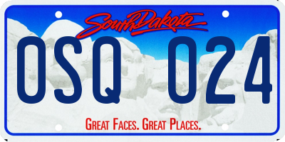SD license plate 0SQO24