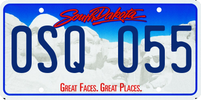 SD license plate 0SQO55