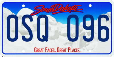 SD license plate 0SQO96