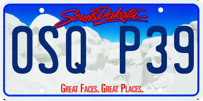 SD license plate 0SQP39