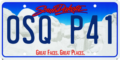 SD license plate 0SQP41