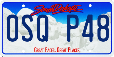 SD license plate 0SQP48