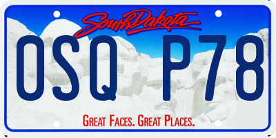 SD license plate 0SQP78