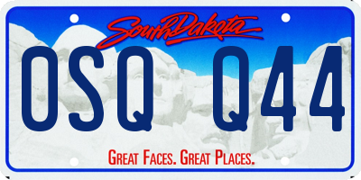 SD license plate 0SQQ44