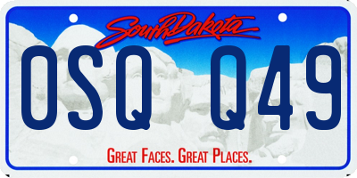 SD license plate 0SQQ49