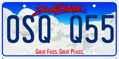 SD license plate 0SQQ55
