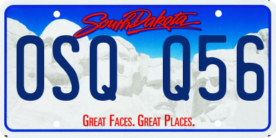 SD license plate 0SQQ56